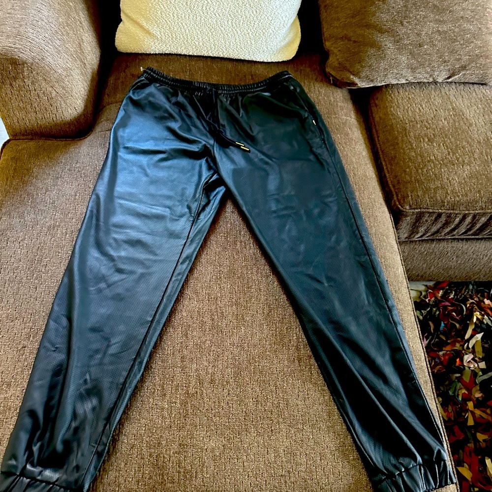 Nicki Minaj Vegan leather sweatpants